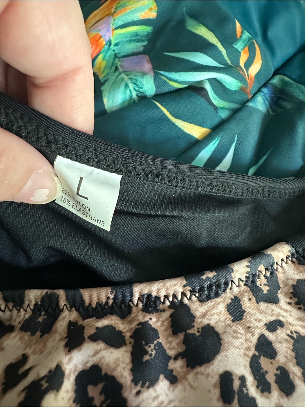 Leopard Halter One-Piece Swimsuit in Black and Tan - Picture 5 of 5